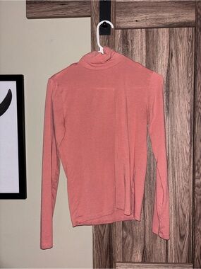 Forever 21 Dusty Rose Long-Sleeve Mock Neck Top